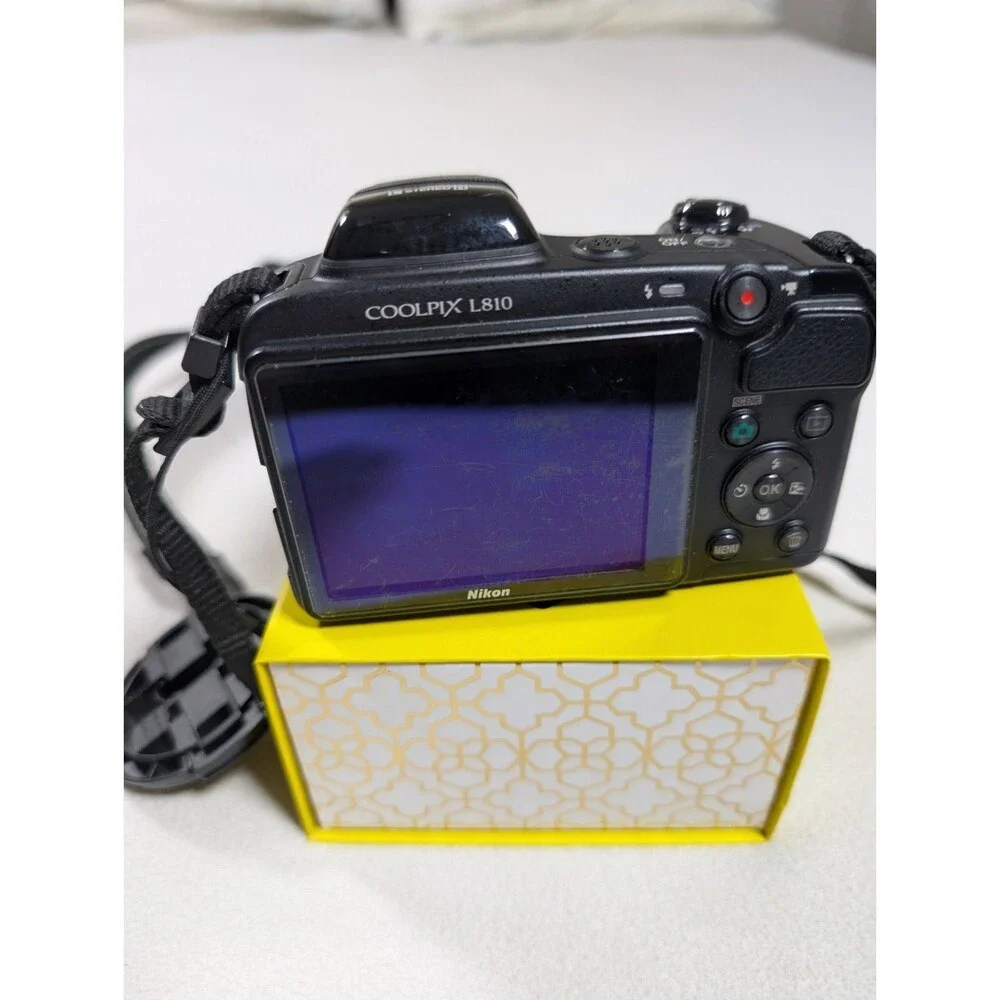 Nikon Coolpix L810 Digital Camera 16.1MP 26x Zoom Black Tested Working